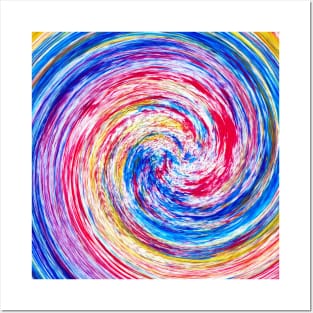 Colorful ink spiral Posters and Art